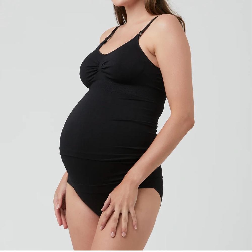 ripe seamless nursing tank black